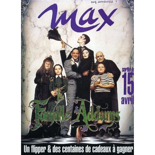 Max - La Famille Addams  N° 0 : Dossier Sur Le Film De Barry Sonnenfeld - Anjelica Hustron - Raul Julia -