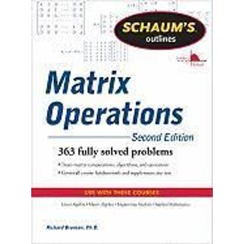 Schaum's Outline Of Matrix Operations