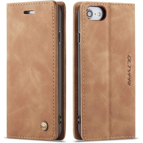 Etui Coque Pour Iphone 6 Plus/6s Plus, Portefeuille Fentes Cartes Housse Antichoc Cuir Pu Vintage Portefeuille Etui Compatible Avec Iphone 6 Plus/6s Plus - Marron