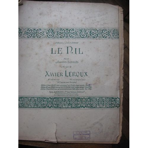 Le Nil Poésie D'armand Renaud Pour Piano Et Violon