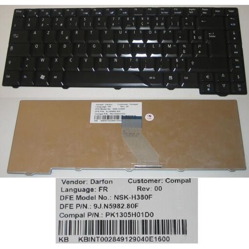 Touche De Clavier Originale Acer Pour Aspire - Modèle NSK H322F, AZERTY Français - Occasion Bon état