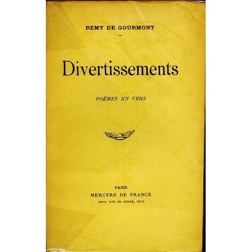 Divertissements, Poemes En Vers