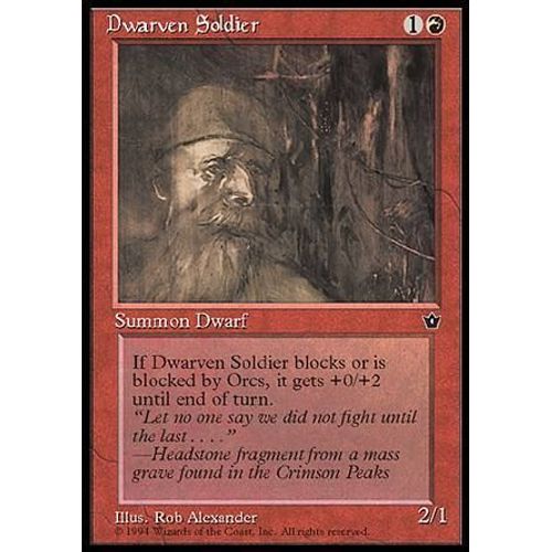 Dwarven Soldier Ill.1 - Magic Mtg - Fallen Empires 0 - C