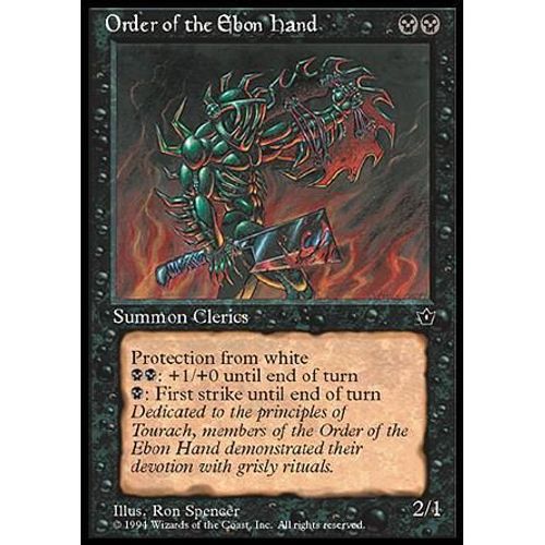 Order Of The Ebon Hand Ill.3 - Magic Mtg - Fallen Empires 0 - C