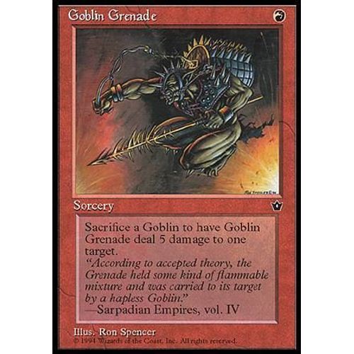 Goblin Grenade Ill.3 - Magic Mtg - Fallen Empires 0 - C