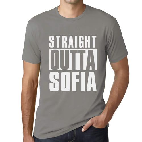 Homme Tee-Shirt Tout Droit Sorti De Sofia - Straight Outta Sofia - T-Shirt Graphique Éco-Responsable Vintage Cadeau Nouveauté