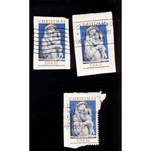 Timbre U S A, Christmas, Luca Sella Robbia, Detroit Institue Of Arts, 22 Cents, Oblitéré En 1985