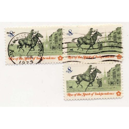 Timbre U S A, Rise Of The Spirit Of Independence, 8 Cents, Oblitéré