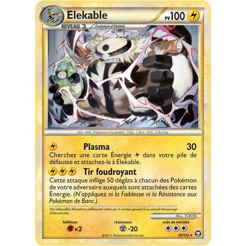 Elekable (20/102) - Pokemon Hs Triomphe