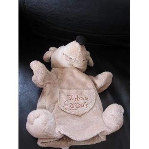 Peluche Marionnette Histoire D'ours 20cm Marron Souris