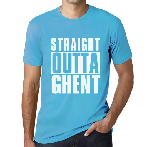 Homme Tee-Shirt Tout Droit Sorti De Gand - Straight Outta Ghent - T-Shirt Graphique Éco-Responsable Vintage Cadeau Nouveauté