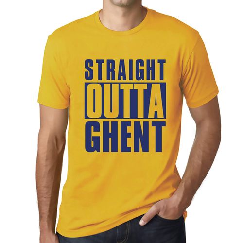 Homme Tee-Shirt Tout Droit Sorti De Gand - Straight Outta Ghent - T-Shirt Graphique Éco-Responsable Vintage Cadeau Nouveauté