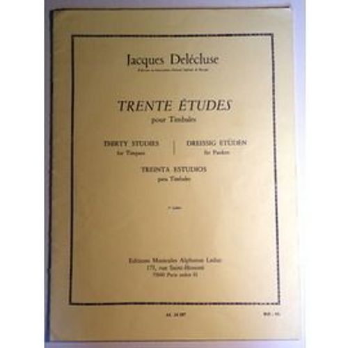30 Etudes Timbales Volume 2