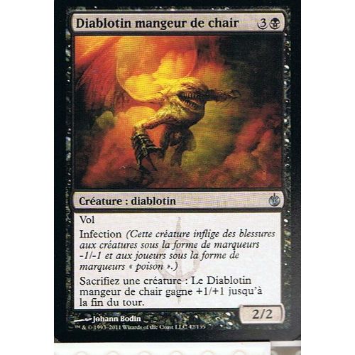Diablotin Mangeur De Chair ( Flesh-Eater Imp ) - Magic Mtg - Assiege 42 - U
