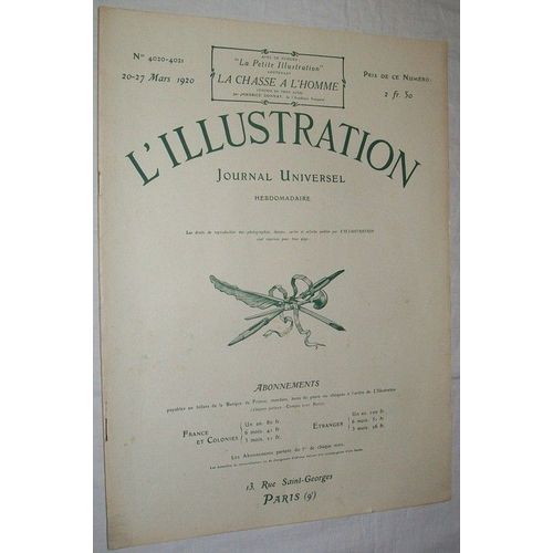 L'illustration N° 4020-4021 Du 20/03/1920-27/03/1920 Dictature Militaire Allemagne Amristar Sainte-Sophie