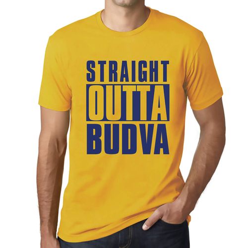 Homme Tee-Shirt Tout Droit Sorti De Budva - Straight Outta Budva - T-Shirt Graphique Éco-Responsable Vintage Cadeau Nouveauté