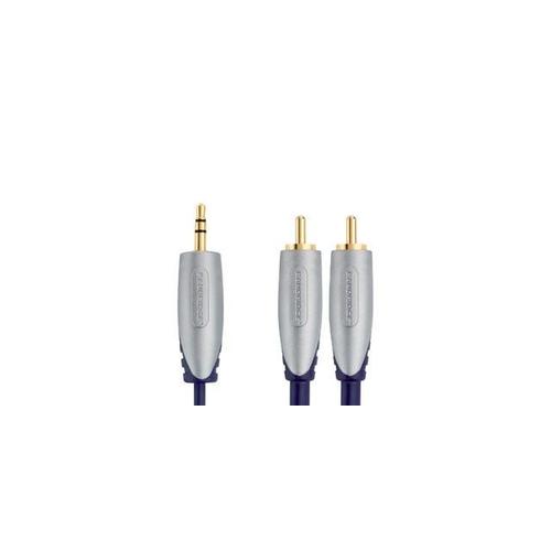 Bandridge Premium - Câble audio - mini jack stéréo mâle pour RCA mâle - 2 m - blindé