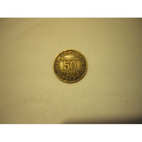 France 50 Centimes Chambre De Commerce 1923