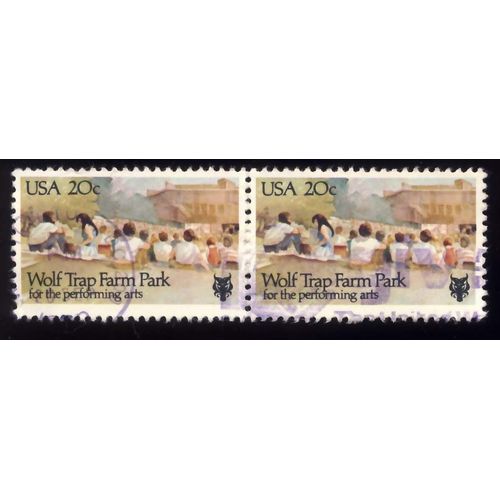 Timbre U S A, Wolf Trap Farm Park For The Performing Arts, 20 Cents, Oblitéré
