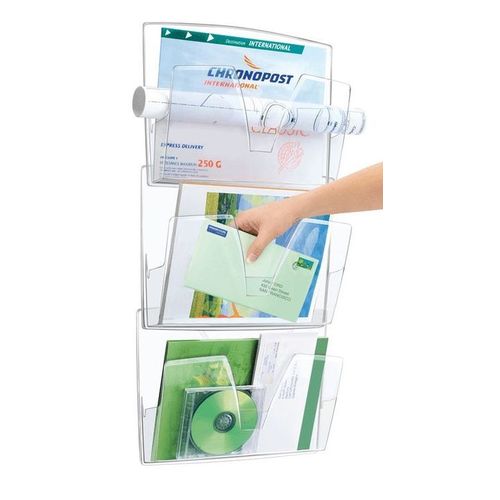 Corbeille Murale 3 Cases Cristal