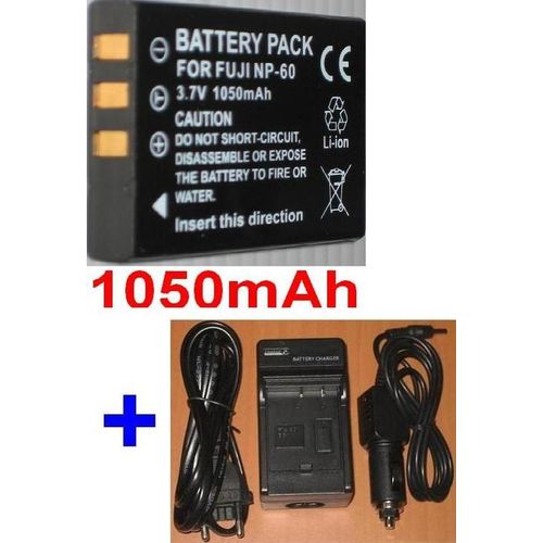 Chargeur + Batterie Pour Ricoh DB-40 Fuji NP60 NP-60 Casio NP30 KLIC5000 KLIC-5000 D-LI2 DL12 SLB103