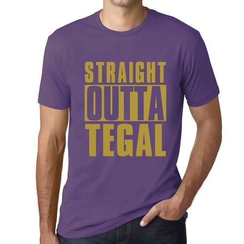 Homme Tee-Shirt Tout Droit Sorti Du Tégal - Straight Outta Tegal - T-Shirt Graphique Éco-Responsable Vintage Cadeau Nouveauté