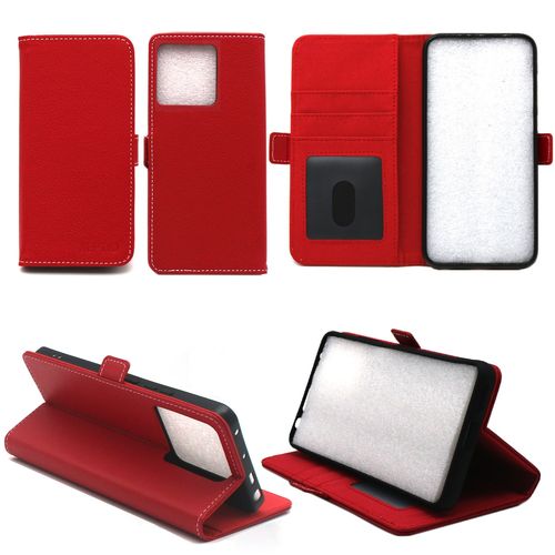 Housse Rouge Pour Xiaomi Redmi Note 13 Pro 4g Etui De Protection Portefeuille À Rabat Avec Porte Cartes Xeptio