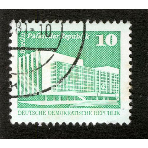 Timbre Oblitéré Deutsche Demokratische Republik, Berlin Palast Der Republik, 10