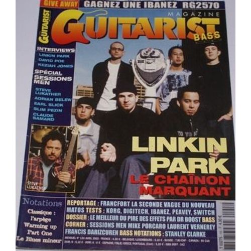 Guitarist & Bass Magazine  N° 155 : Linkin Park,S Lukather,D Poe,K Jones,A Belew,Earl Slick,S Pezin,C Samard