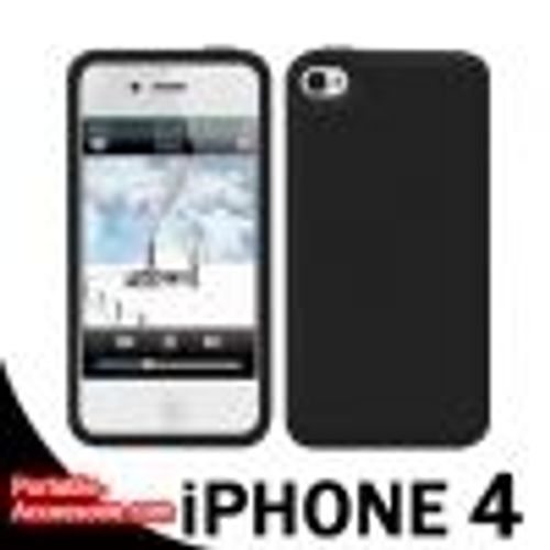 Housse Silicone Iphone 4 Noir