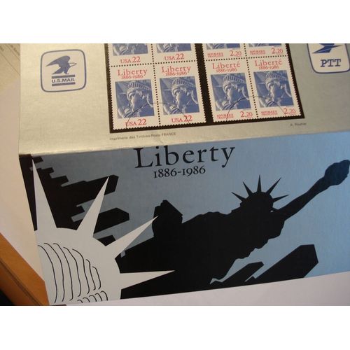 Souvenir Philatélique Émission Commune France-Usa 1986 "Liberté"