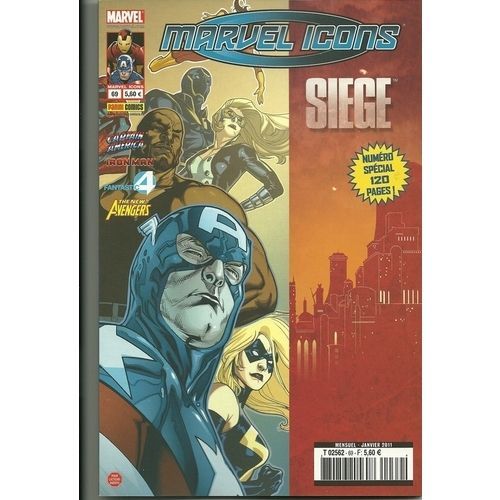 Marvel Icons  N° 69 : " Le Messager Du Futur " ( Siege ) : Captain America / Iron Man / Fantastic 4 / The New Avengers