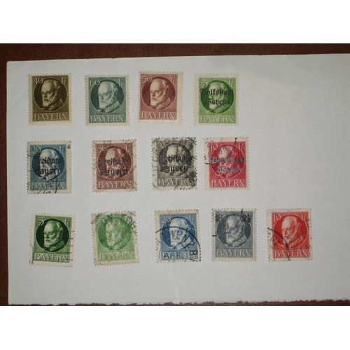 Bayern Lot De 13 Timbres Dont 4 Neufs