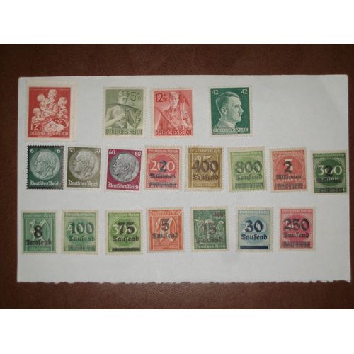 Deutsches Reich Lot De 19 Timbres Neufs