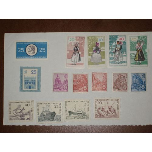 D.D.R. Lot De 15 Timbres Neufs Alemagne De L'est