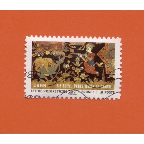 Timbre Oblitéré Used Stamp Selo Carimbado Iran Tissus Du Monde Issu Du Carnet De 12 Timbres Auto-Adhésifs France 2011