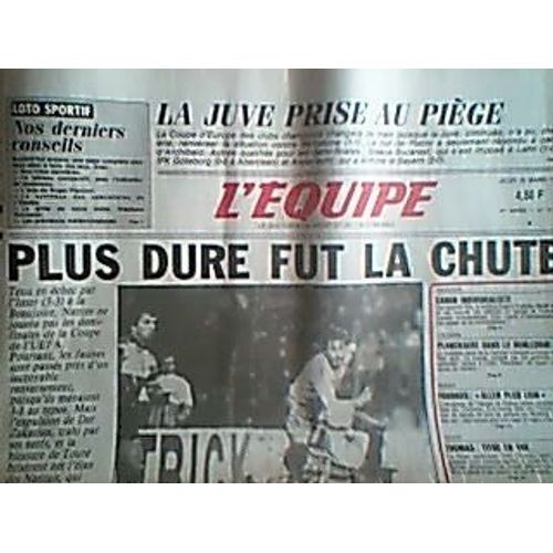 Journal L'equipe  N° 12399 : Nantes Plus Dure Sera La Chute