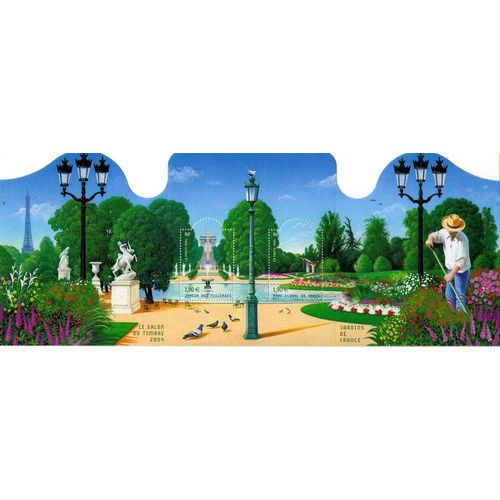 Bloc Feuillet "Jardins De France" 2004 Salon Du Timbre