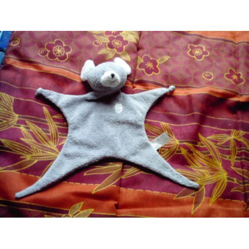 Doudou Plat Hochet Souris Lascar