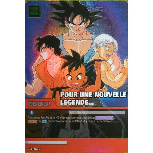Ex-003 Pour Une Nouvelle Legende Carte Dragon Ball Brillante Serie Vegeta