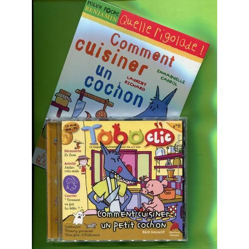 Lot Livre De Poche + Cd Rom "Comment Cuisiner Un Cochon" Editions Milan