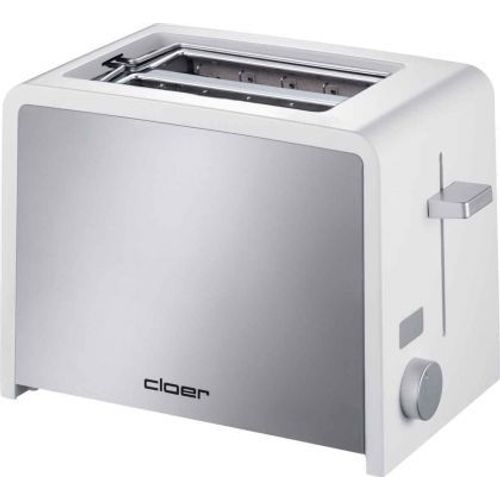 Cloer 3211 - Grille-pain -électrique - 2 tranche - Blanc/inox