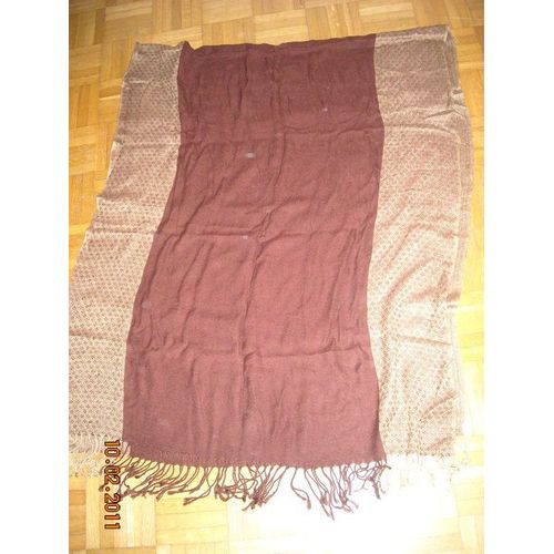 Etole Inconnue Marron A Franges Dimensions 77x180 Cm