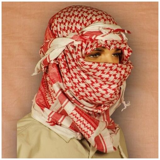 Foulard Chèche Keffieh Gentleman Farmer – Bleu, Blanc, Rouge Rayé – 100% Coton – Neuf Avec étiquette