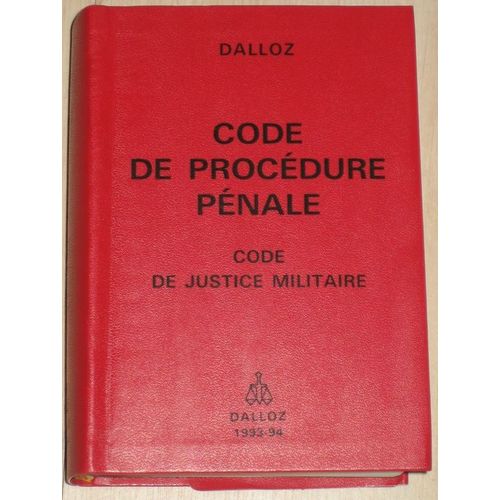 Code De Procédure Pénale 1993
