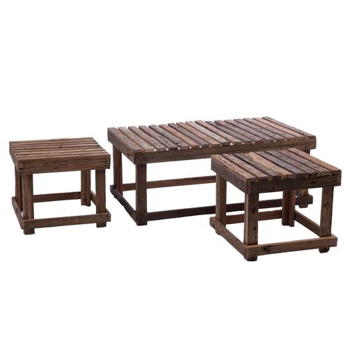Set De 3 Tables Basses Et Bout De Canapé Forêt