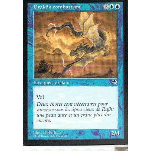 Drakôn Combattant ( Fighting Drake ) - Magic Mtg - Tempete  - U