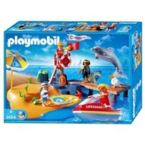 Playmobil 3664 - Vacanciers / Poste De Secours / Plage