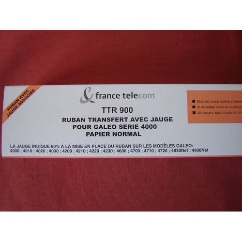 Ruban France Telecom Encre Fax TTR900 pour Galeo