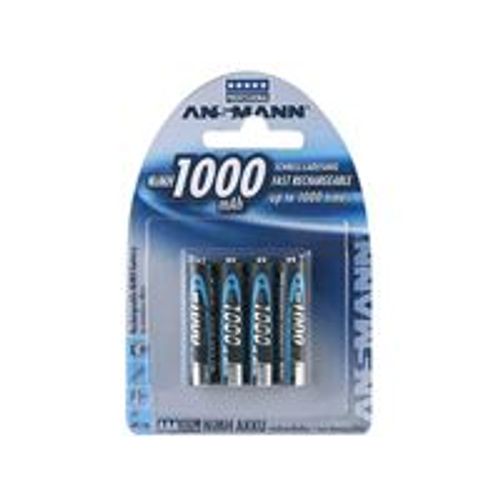 ANSMANN Energy Micro - Batterie 4 x AAA - NiMH - (rechargeables) - 1000 mAh